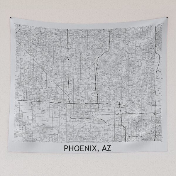 Item preview, Phoenix, AZ Hexadic Topographical Map Grey designed and sold by PGHPhotoCo.