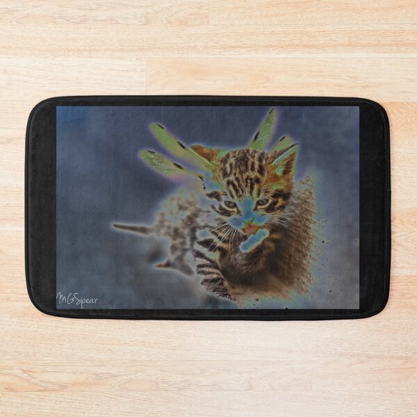 Item preview, Dragonfly kitten licking paw designed and sold by MGSpear.