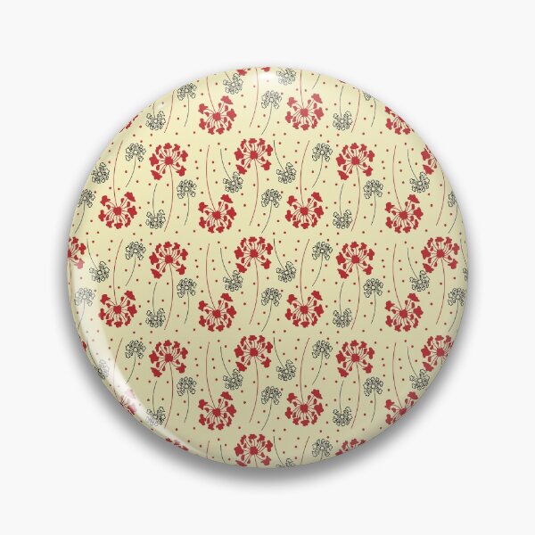 Item preview, red flower traditional jersey pattern designed and sold by KIKOOSTORE.