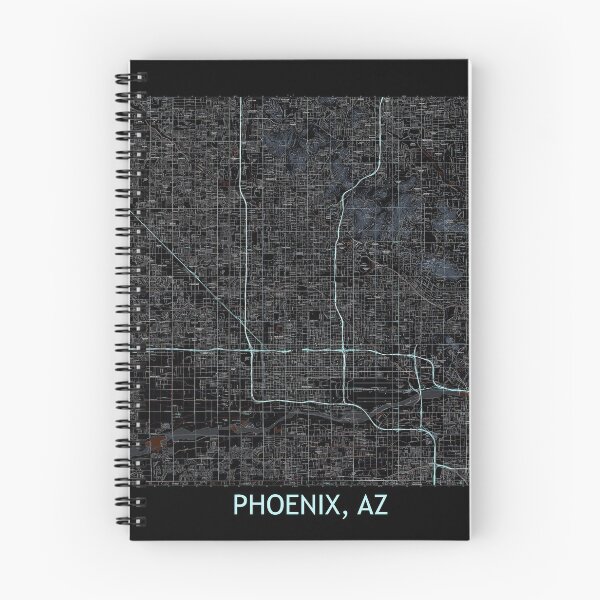 Item preview, Phoenix, AZ Hexadic Topographical Map Dark designed and sold by PGHPhotoCo.