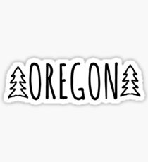 Pegatina Two Trees Oregon - White