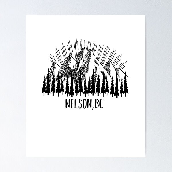Item preview, Nelson British Columbia BC Canada Parks Mountains and Forest Outdoors Design designed and sold by palmettodigital.