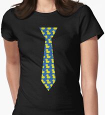 Ducky tie Women's Fitted T-Shirt
