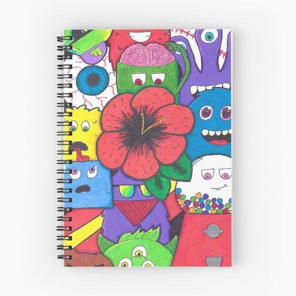 Item preview, Flower Doodle with Monsters designed and sold by caseybcreations.