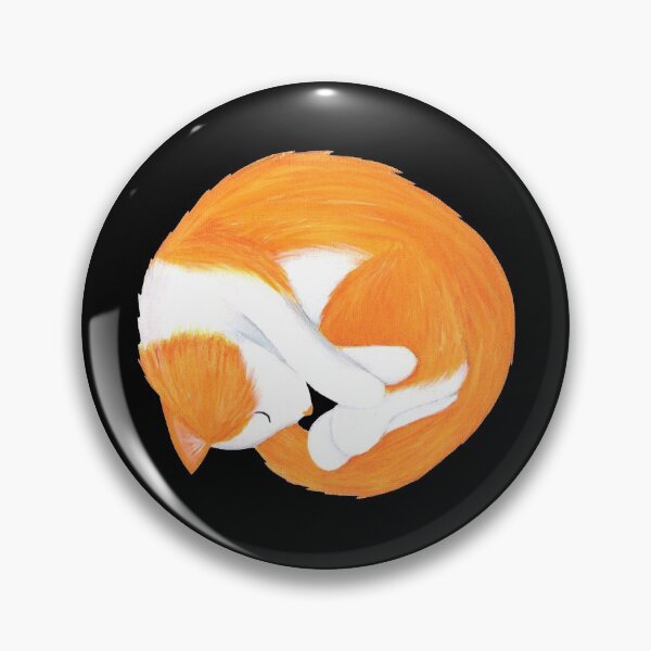 Item preview, Sleepy Orange and White Cat designed and sold by heathercashart.