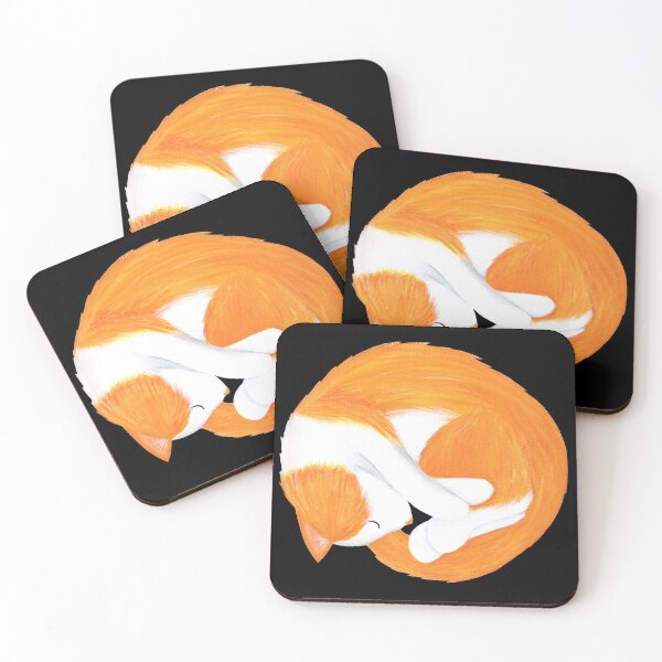 Item preview, Sleepy Orange and White Cat designed and sold by heathercashart.