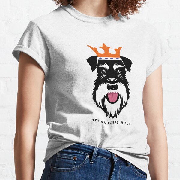 Schnauzers Rule - Silver & Black dog Classic T-Shirt