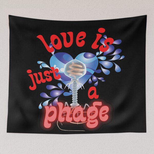 Item preview, GROOVY LOVE IS JUST A PHAGE FUNNY BACTERIOPHAGE MEDICAL LABORATORY SCIENTIST  designed and sold by Hippiesole.