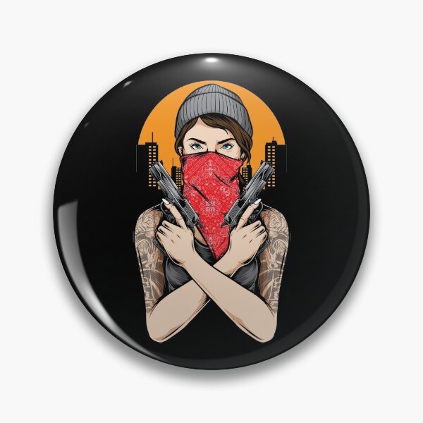Item preview, Gangster Girl Holding a Gun designed and sold by kalud-zoldyck.