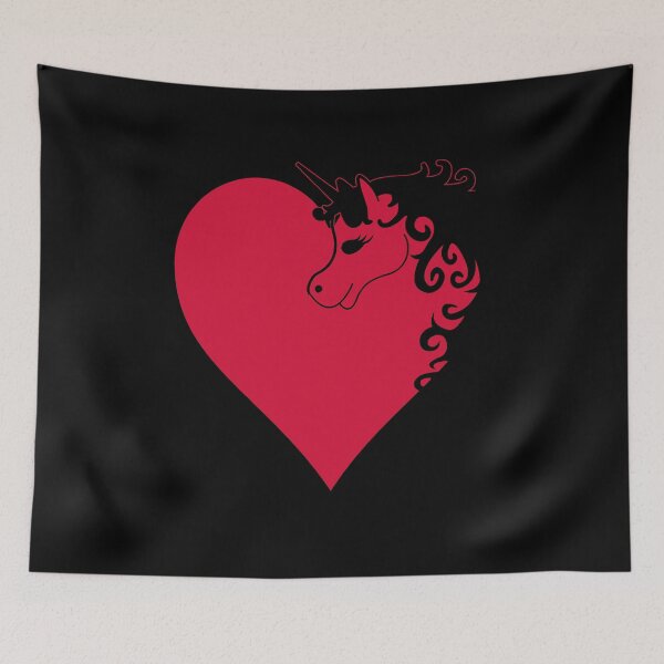 Item preview, Valentine Unicorn Valentines Day Cute Pink Goth designed and sold by sillyquestions.