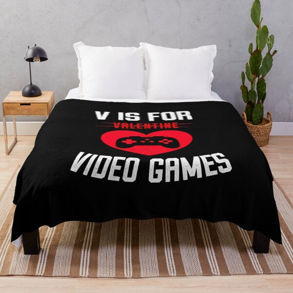 Item preview, V Is For Video Games - Funny Valentine Video Gamer Humor designed and sold by bonmotto.
