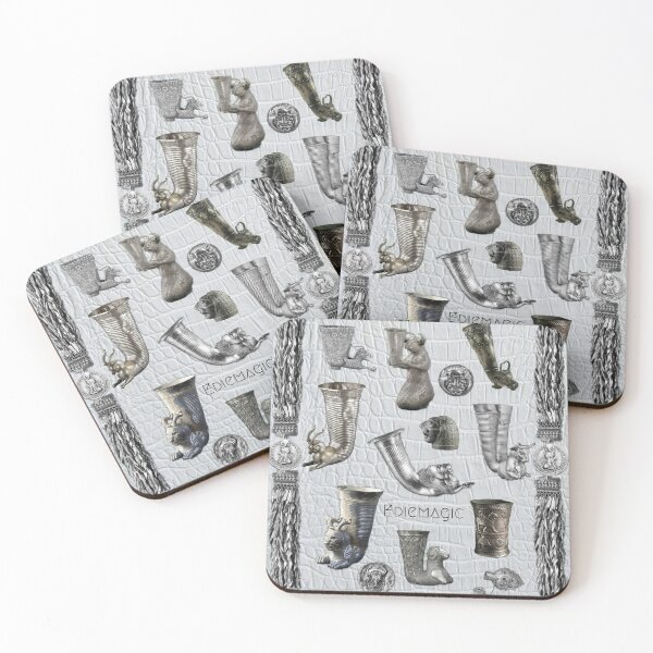 Item preview, Ediemagic white Leather & silver Challis  designed and sold by Ediemagic.