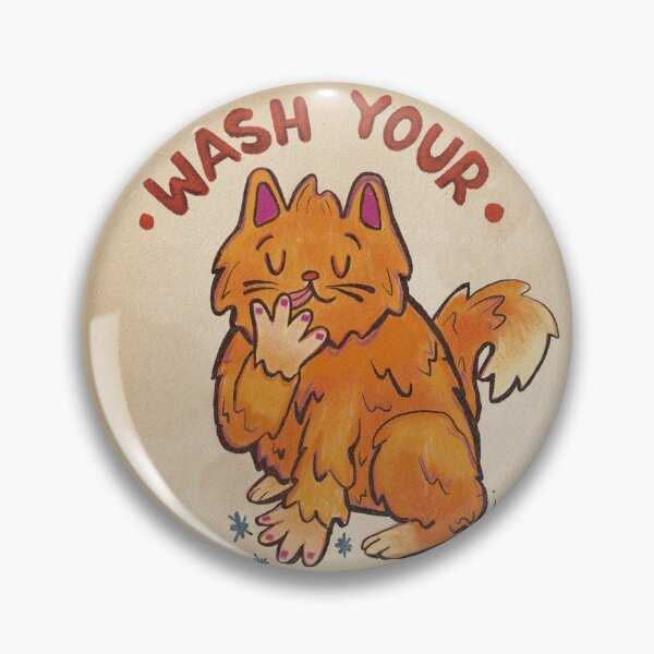 Item preview, Wash Your Hands Cat designed and sold by Justdoodlins.