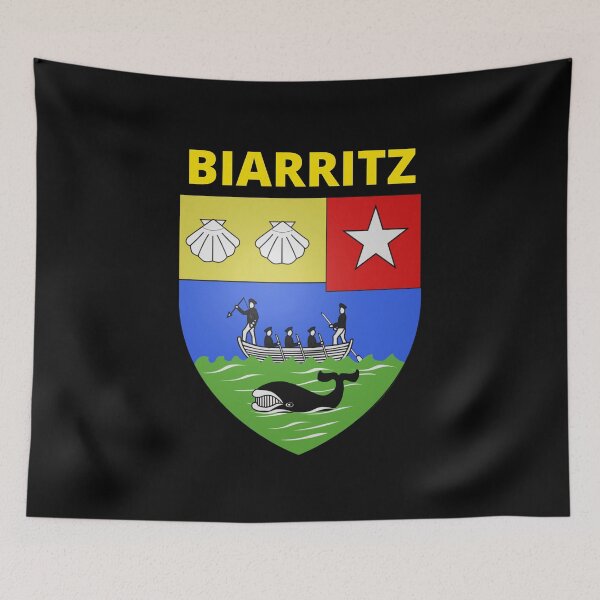 Item preview, biarritz flag coat of arms designed and sold by mikoala50.