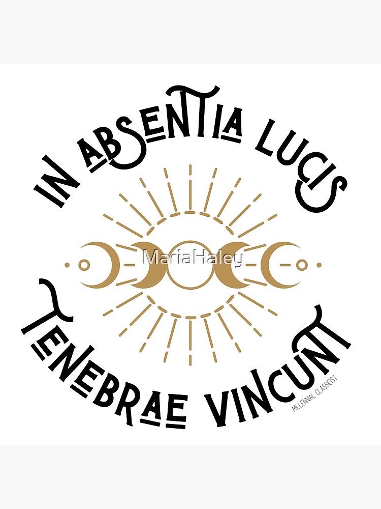 In Absentia Lucis Tenebrae Vincunt In The Absence Of Light Darkness Rules Greeting Card By Mariahaley Redbubble