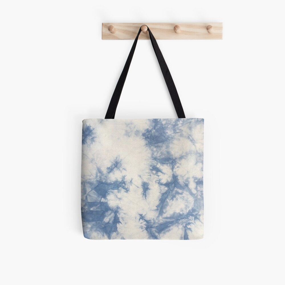 Blue crumple tie-dye  Tote Bag for Sale by Leah Ireland