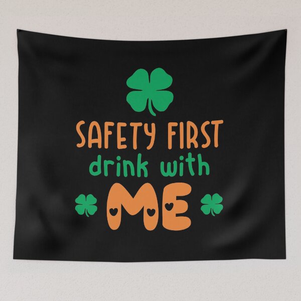 Item preview, safety first drink with me designed and sold by PUNCH ME IN SHOP.