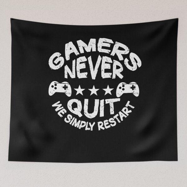 Artikelvorschau, Gamers Never Quit Gaming Zocken auf Konsole entworfen und verkauft von besTmanuFacture.