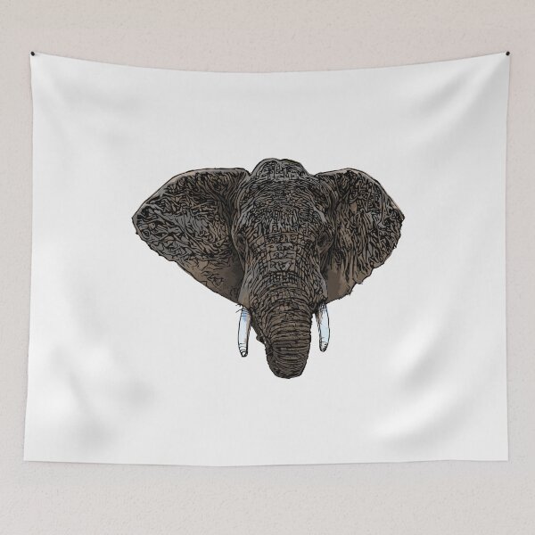 Item preview, elephant head vector ilustration designed and sold by ranker666.