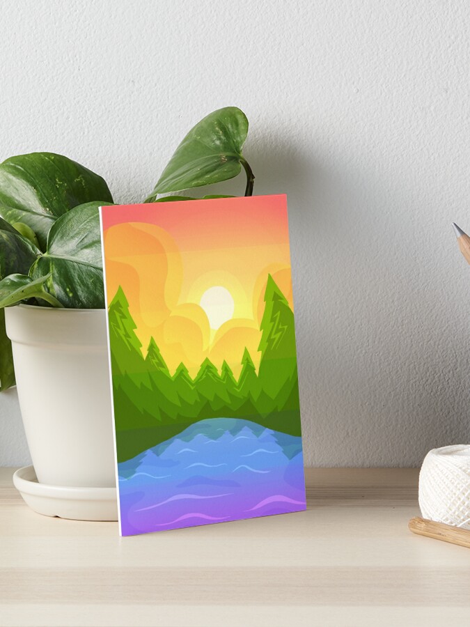 rainbow lgbt pride flag landscape art Art Board Print for Sale by