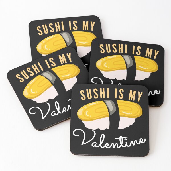 Item preview, Japanese Omelette (Tamagoyaki ) in Sushi Is My Valentine designed and sold by Nadisth.