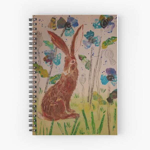 Item preview, Hare among Blue Poppies, Collage designed and sold by Casimirasart.