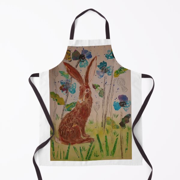 Item preview, Hare among Blue Poppies, Collage designed and sold by Casimirasart.