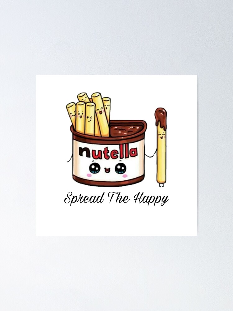 "Nutella Spread the happy" Poster for Sale by rachealdias Redbubble