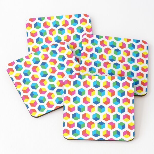 Item preview, Geometric Pattern 90 (colorful cubes) designed and sold by Geometric Patterns.