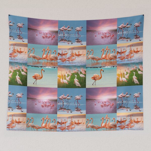 Item preview, Pink Flamingo Photo Collage designed and sold by BrokenUnicorn.