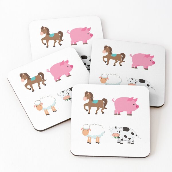 Item preview, Farm Animal Stickers, Peel and Stick designed and sold by AMS-ART.