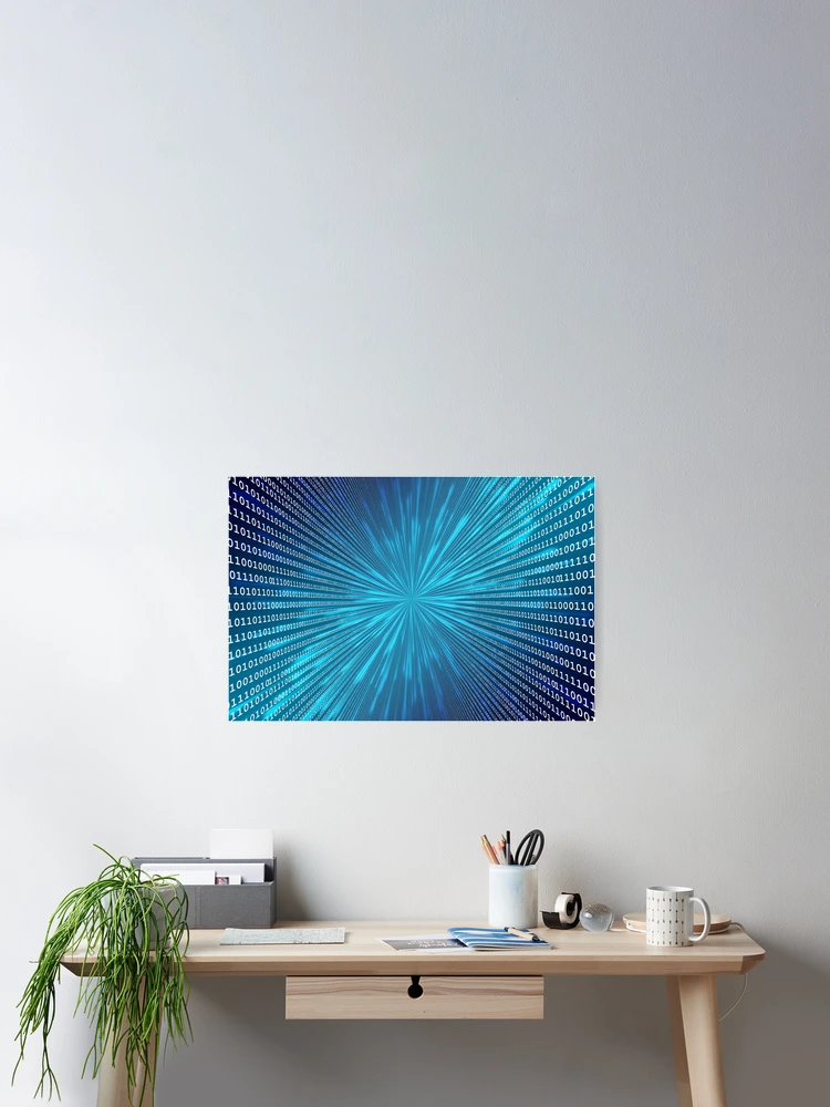 Thumbnail 2 of 3, Poster, binary code. designed and sold by coolshop123.