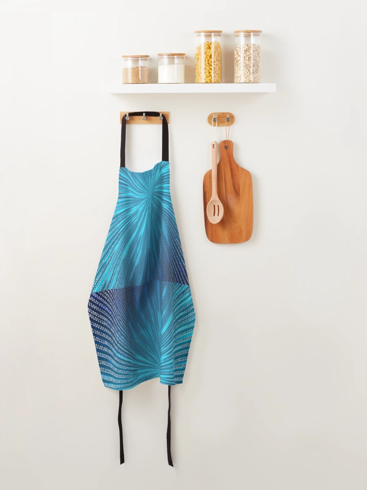 Thumbnail 4 of 6, Apron, binary code. designed and sold by coolshop123.