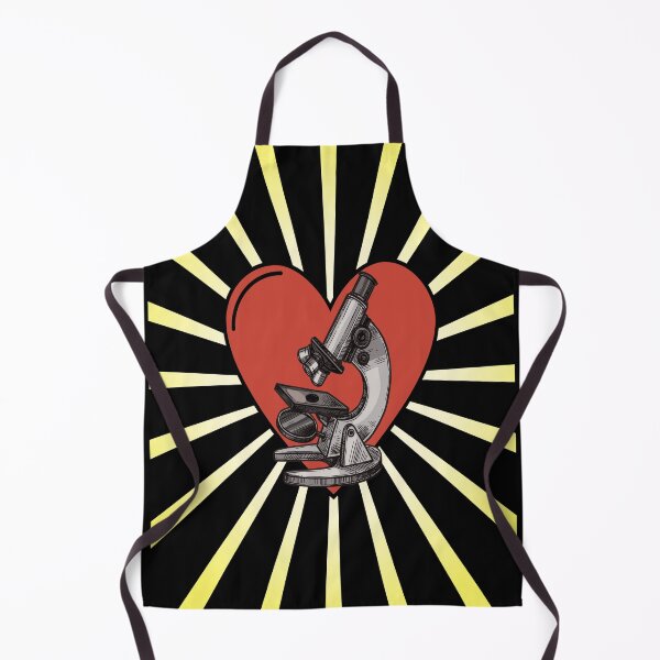 Item preview, RETRO RAYS CARTOON HEART HAND DRAWN MICROSCOPE SCIENCE LABORATORY designed and sold by Hippiesole.