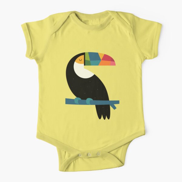 Rainbow Toucan Short Sleeve Baby One-Piece
