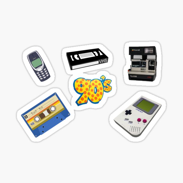 "90s Nostalgia Starter Pack Sticker Pack" Sticker For Sale By Slav-Art ...