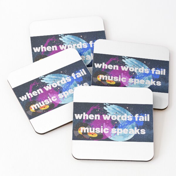 Item preview, when words fail music speaks designed and sold by Musicianst0re.