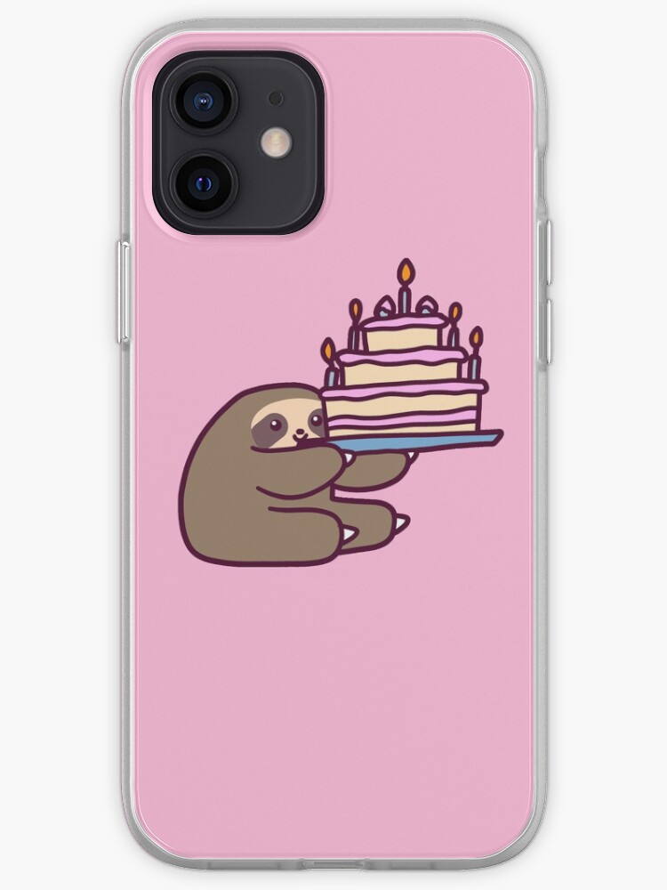 Coque Iphone Gateau D Anniversaire Paresseux Par Saradaboru Redbubble