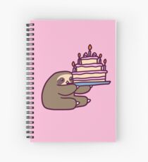 Cuaderno de espiral Pastel de cumpleaños Sloth