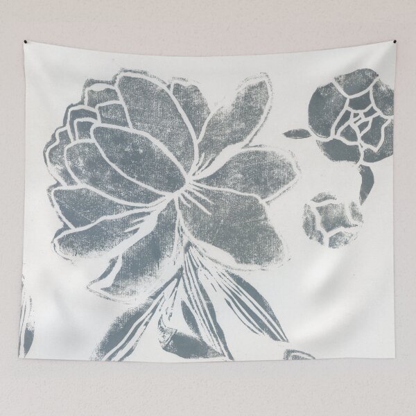 Item preview, grey peony: linocut designed and sold by kosarandrea.