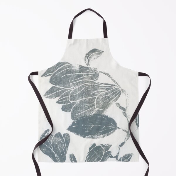 Item preview, grey magnolias: linocut designed and sold by kosarandrea.