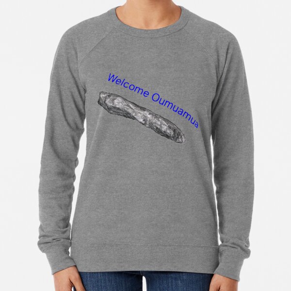 Oumuamua, space, space ship, alien, aliens, rock, space rock, Lightweight Sweatshirt