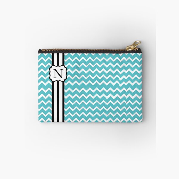 Item preview, N Turquoise Chevron II designed and sold by MonogramMonkey.