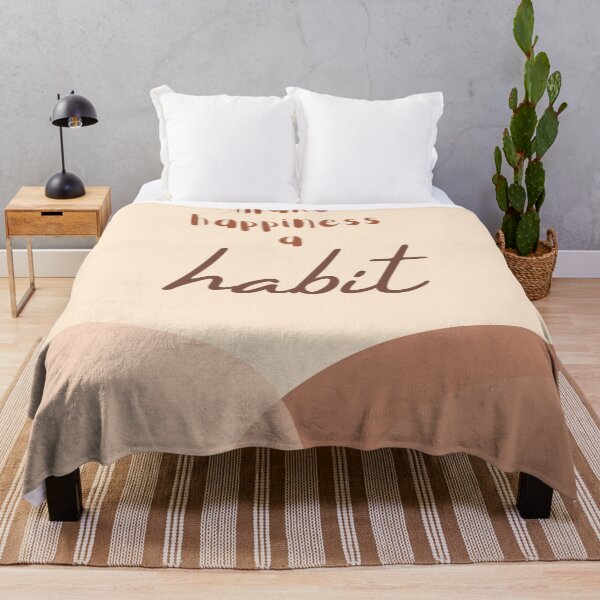 Item preview, Happiness tan brown pastel shape quote designed and sold by RRdesigned.