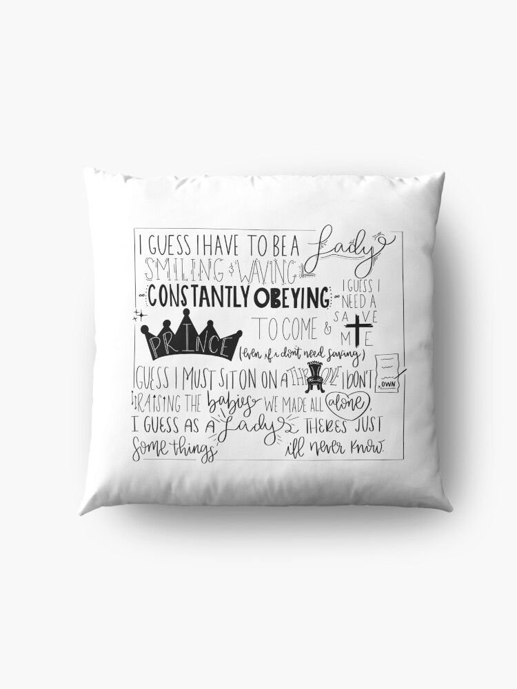 Alternate view of i guess i have to be a lady :) - bridgerton Floor Pillow