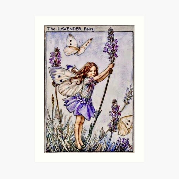 “The Lavender Fairy” by Cicely Mary Barker 1922 Art Print
