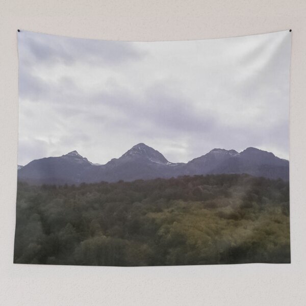 Item preview, landscape mountains and forest on the background of the evening sky designed and sold by nataliavavilina.