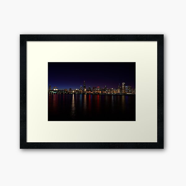 Item preview, Chicago Skyline at Night designed and sold by Zzenco.