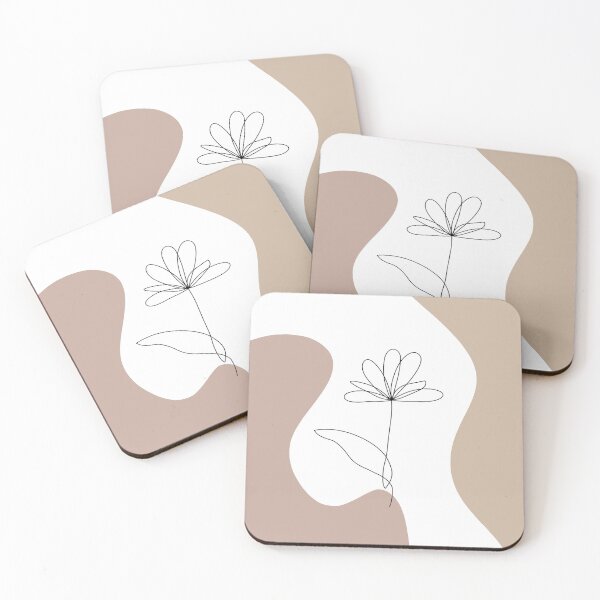 Item preview, Minimalist neutral flower drawing designed and sold by emilyjlettering.