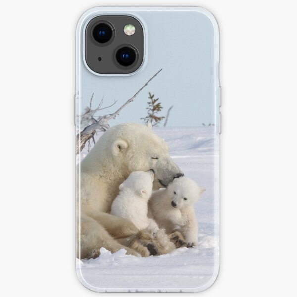 Polar bear family iPhone Soft Case